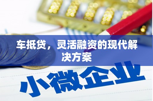 泰宁车抵贷，灵活融资的现代解决方案
