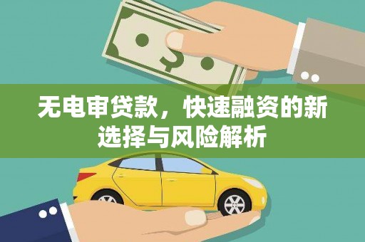 泰宁无电审贷款，快速融资的新选择与风险解析