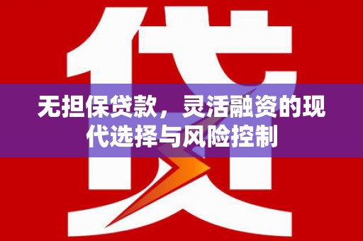 泰宁无担保贷款，灵活融资的现代选择与风险控制