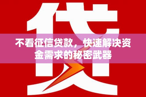 泰宁不看征信贷款，快速解决资金需求的秘密武器