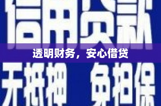 泰宁透明财务，安心借贷